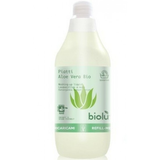 Detergent ecologic pentru spalat vase cu aloe vera, 1L - Biolu                                      