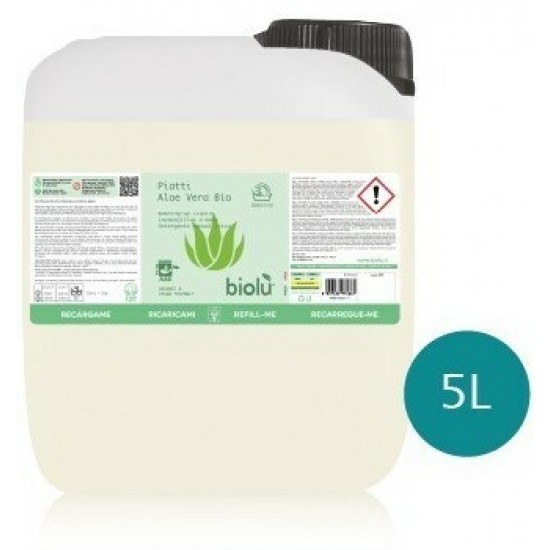 Detergent ecologic pentru spalat vase cu aloe vera, 5L - Biolu                                      