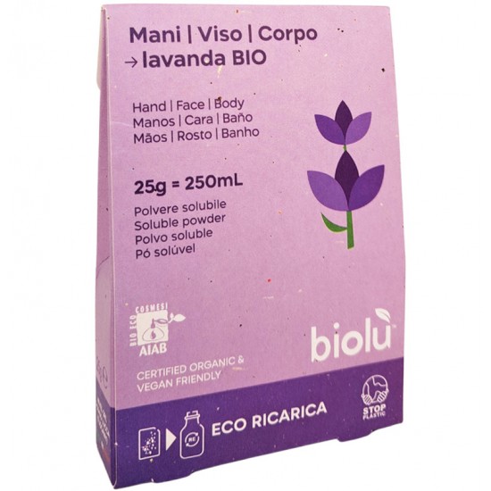 Sapun lichid cu lavanda bio pudra 25g, eco-refill, Biolu                                            