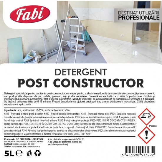 FABI DETERGENT PROFESIONAL POST CONSTRUCTOR 1L