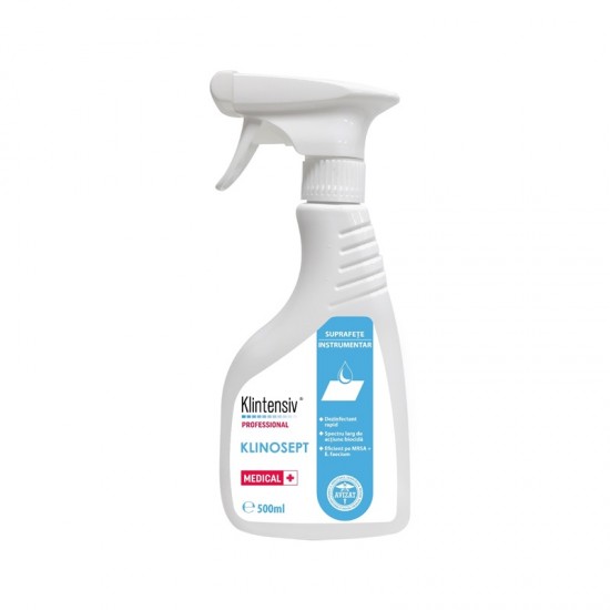 KLINOSEPT™ – Dezinfectant rapid pentru suprafete RTU – pe baza de alcool, 500 ml