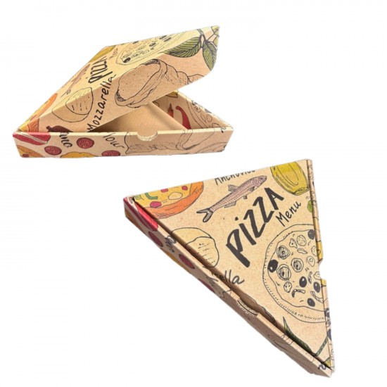 Coltar pizza imprimat, cu capac - 22X4X22 cm -100 BUC.