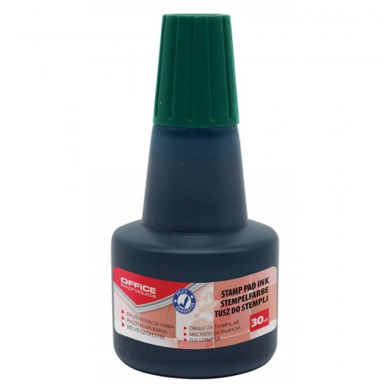 Tus fara ulei pentru stampila automata, de cauciuc Office Products, 30 ml, verde