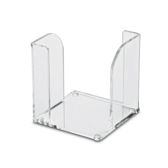 Suport pentru cub hartie Maul, sticla acrilica, transparent, 9x9 cm