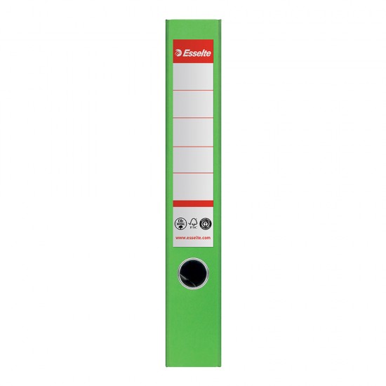 Biblioraft Esselte No.1 Power Recycled, carton reciclat si reciclabil cu amprenta CO2 neutra, A4, 50 mm, verde