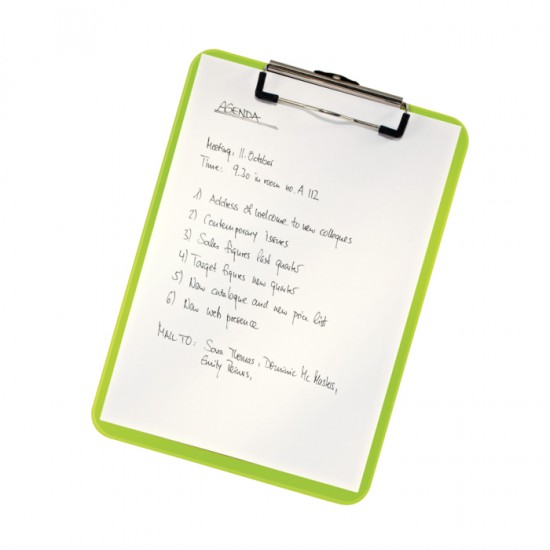 Clipboard Leitz WOW, simplu, PS, A4, 100 coli, verde