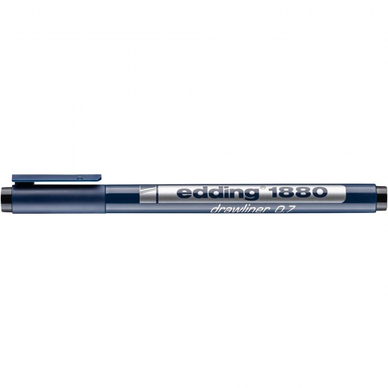 Liner Edding 1880, desen tehnic, varf 0.7 mm, negru