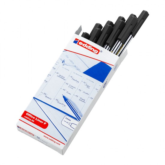 Liner Edding 88, corp plastic, varf 0.6 mm, negru