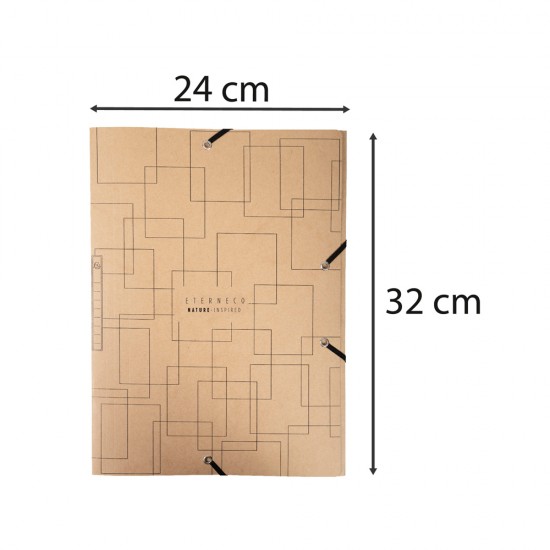 Mapa carton Exacompta Eterneco, A4, inchidere cu elastic, 300 coli