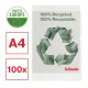 Mapa de protectie Esselte Recycled, PP reciclat, A4, 100 mic, 100 bucati/cutie, standard