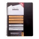 MeetingBook cu spira A4+ Rhodiactive, 80 file, negru