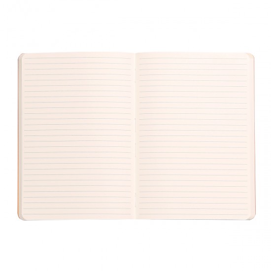 Notebook A5 Rhodiarama, 80 file, ivory, dictando, lila