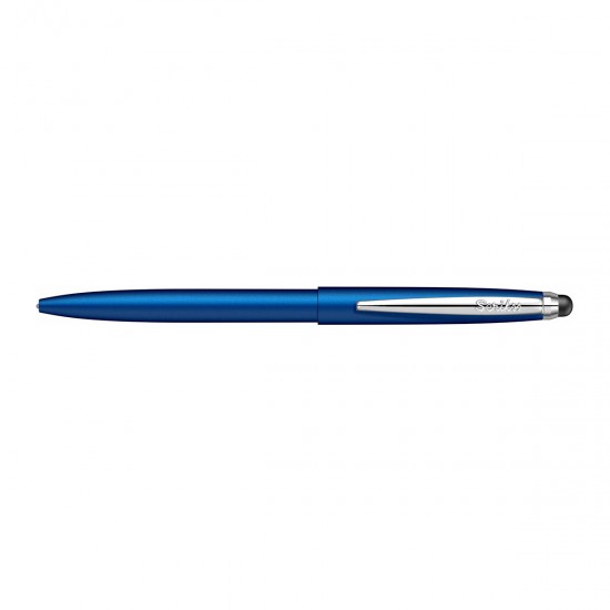 Pix cu mecanism Scrikss Stylus Matt Blue, albastru touch vf M scriere albastru