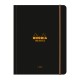 Caiet cu elastic A5+ Rhodia Unlimited, 60 file, dictando, negru