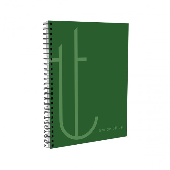 Caiet cu spira, Trendy Green, A5, dictando, 80 file