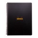 MeetingBook cu spira A4+ Rhodiactive, 80 file, negru