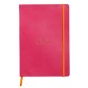 Notebook A5 Rhodiarama, 80 file, ivory, dictando, roze