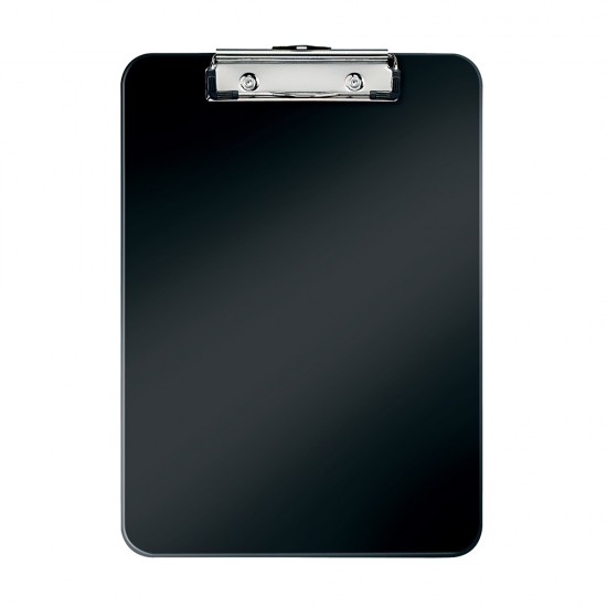 Clipboard Leitz WOW, simplu, PS, A4, 100 coli, negru