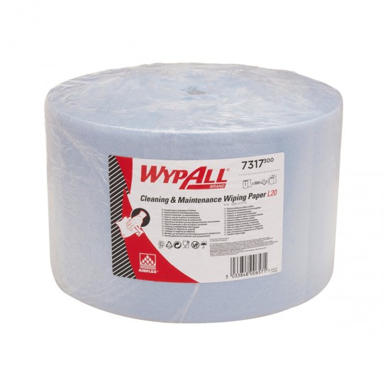 Laveta Wypall X20, 2 straturi, albastra, 38x23.5 cm, 1000 portii