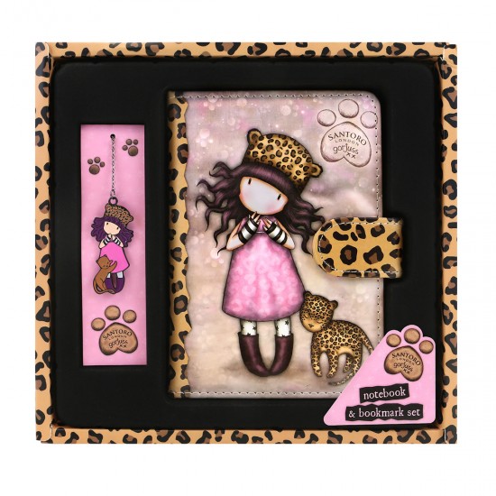 Set jurnal cu coperta PVC si semn de carte, Gorjuss, Purrrfect