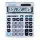 Calculator de birou Donau Tech, 210 x 154 x 37 mm, 12 digiti, argintiu