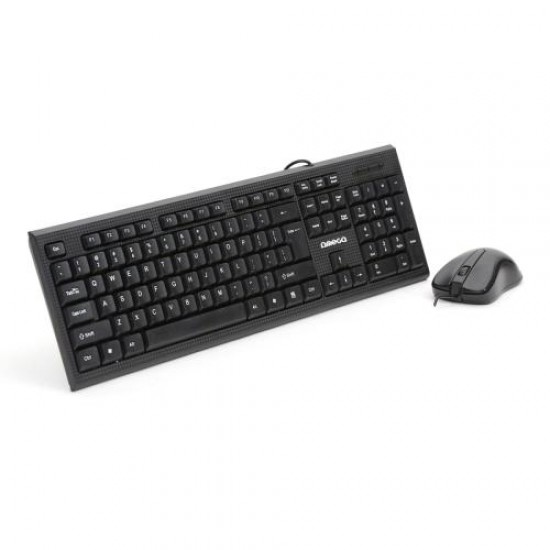 Kit tastatura si mouse cu fir, Omega, negru, OKM09