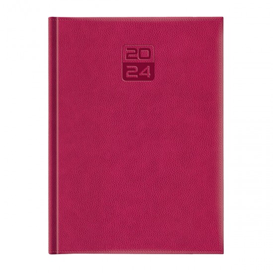 Agenda Dakota, A4, datata, hartie ivory, coperta fucsia