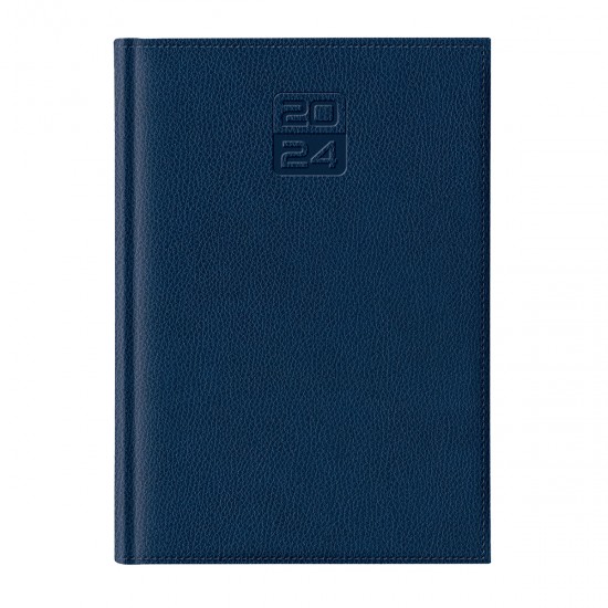 Agenda Dakota, A5, datata, hartie ivory, coperta albastru navy