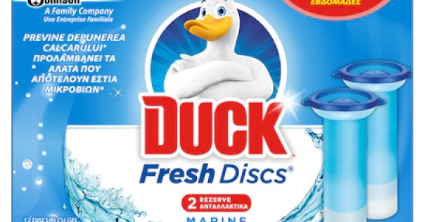 Rezerve Odorizant Gel Pentru Vasul Toaletei Duck Fresh Discs Marine 12