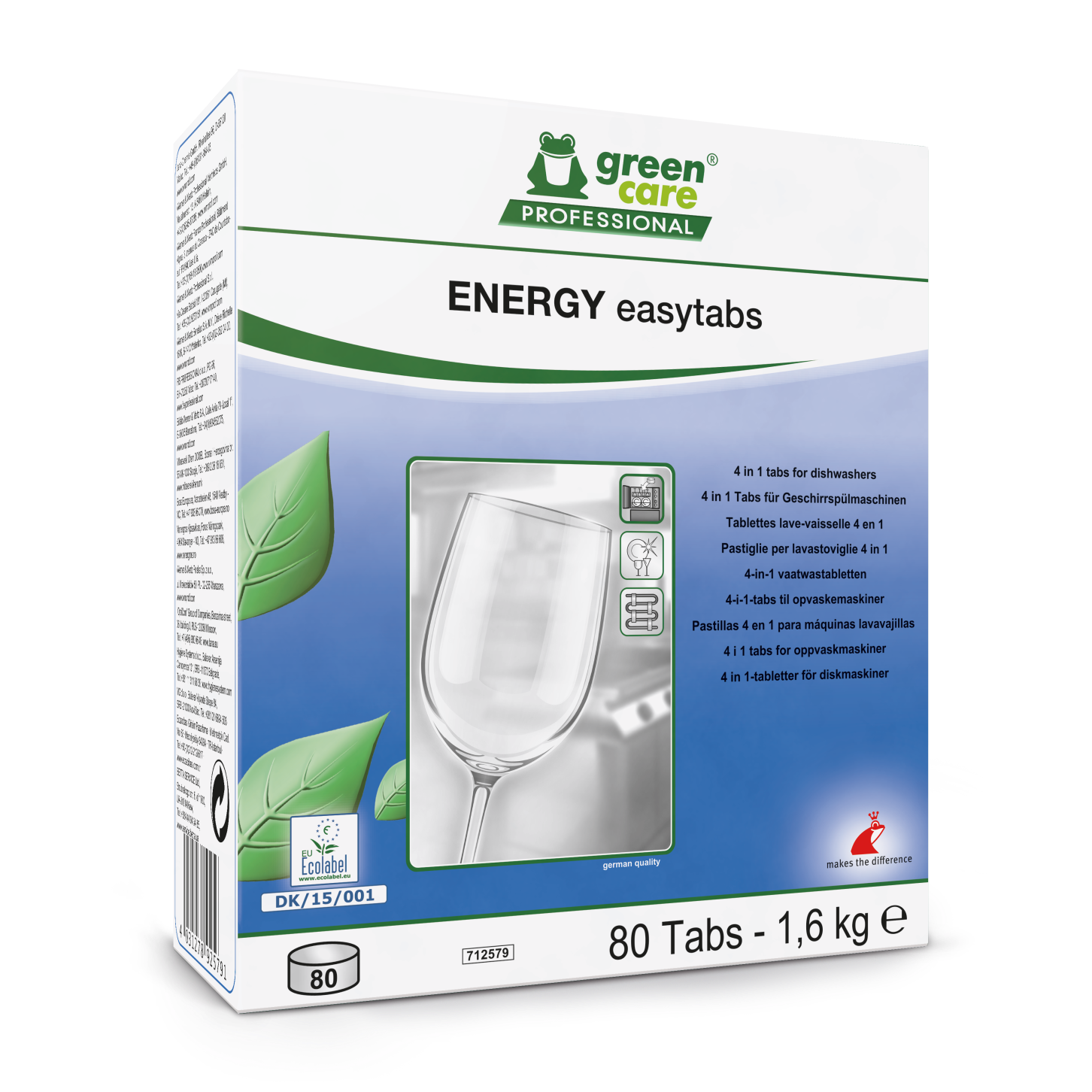 ENERGY EASYTABS – TABLETE PENTRU MASINA DE SPALAT VASE 80 buc/ set