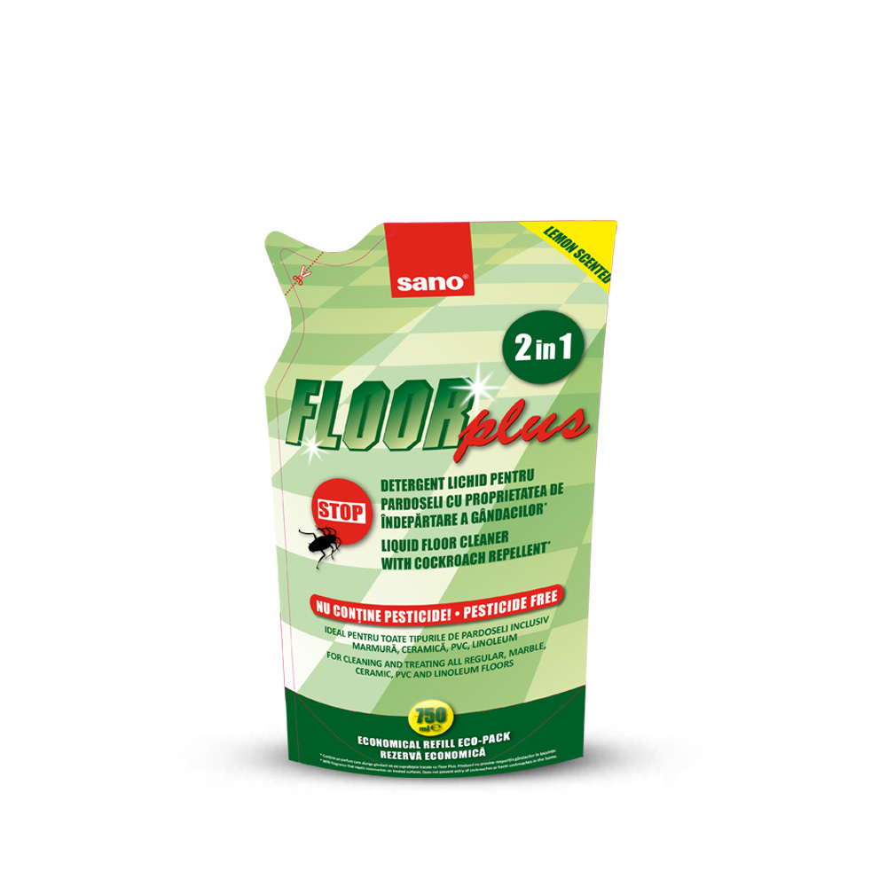 SANO FLOOR PLUS REFILL Manual  750ml  detergent pardoseala