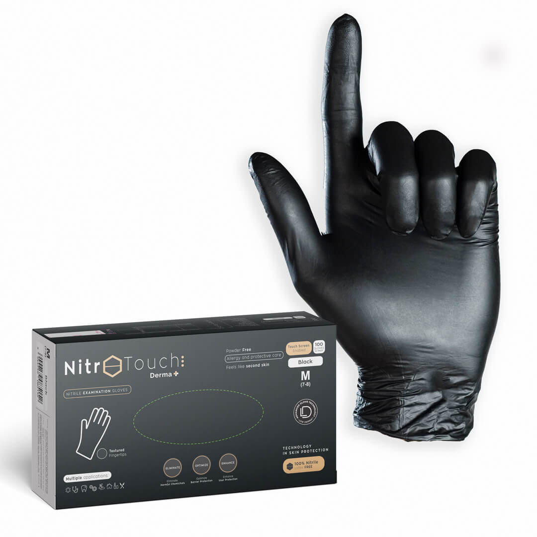 Manusi Nitril Nitro Touch Derma - Negru