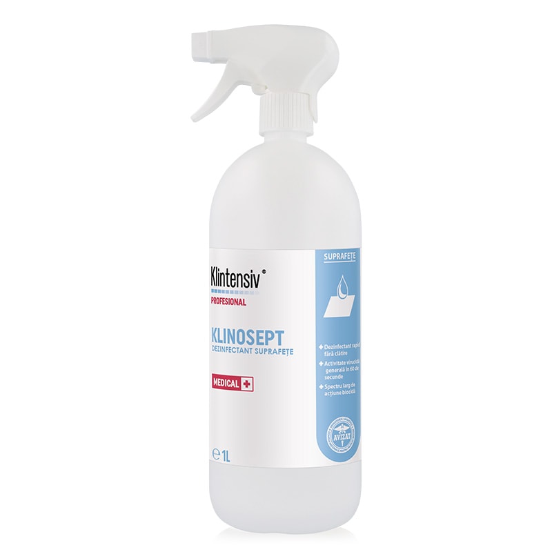 KLINOSEPT™ – Dezinfectant rapid pentru suprafete RTU – pe baza de alcool 1 litru