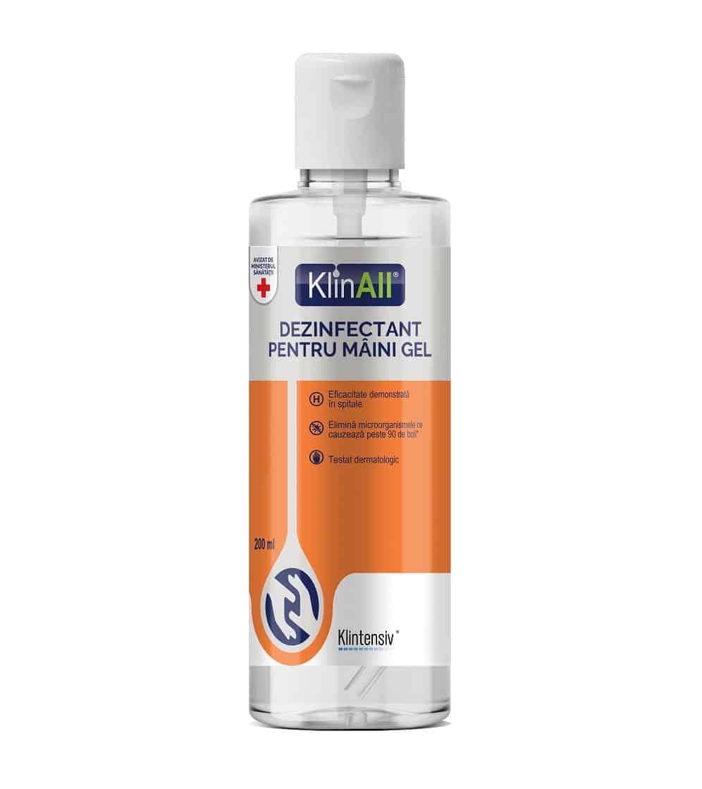 KlinAll® – Gel dezinfectant maini 200 ml