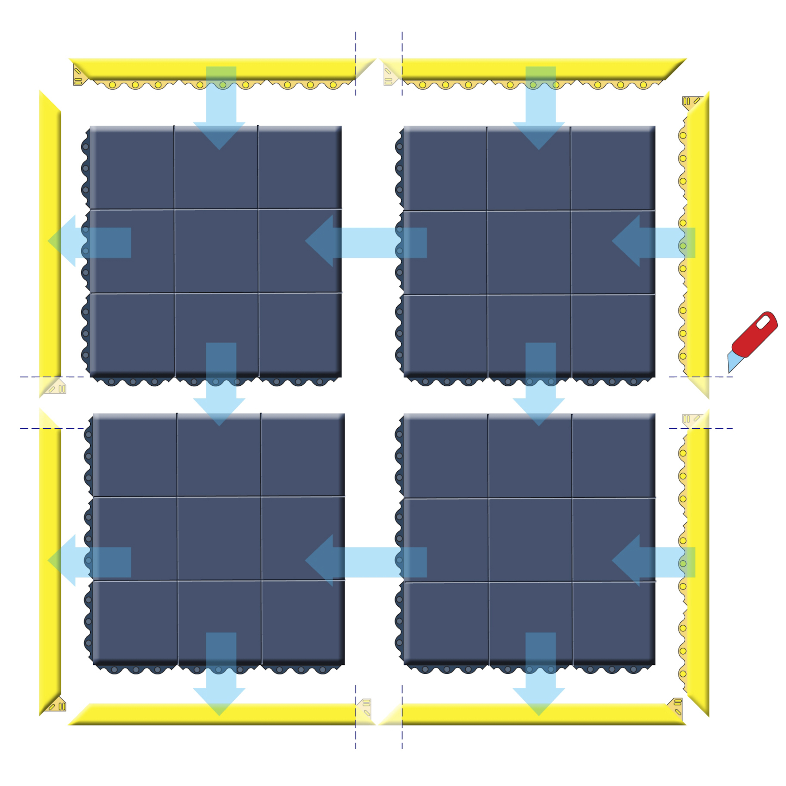 Rampe de siguranta MD Ramp System® 551 Notrax Mat Portocaliu 5 cm x 101 cm