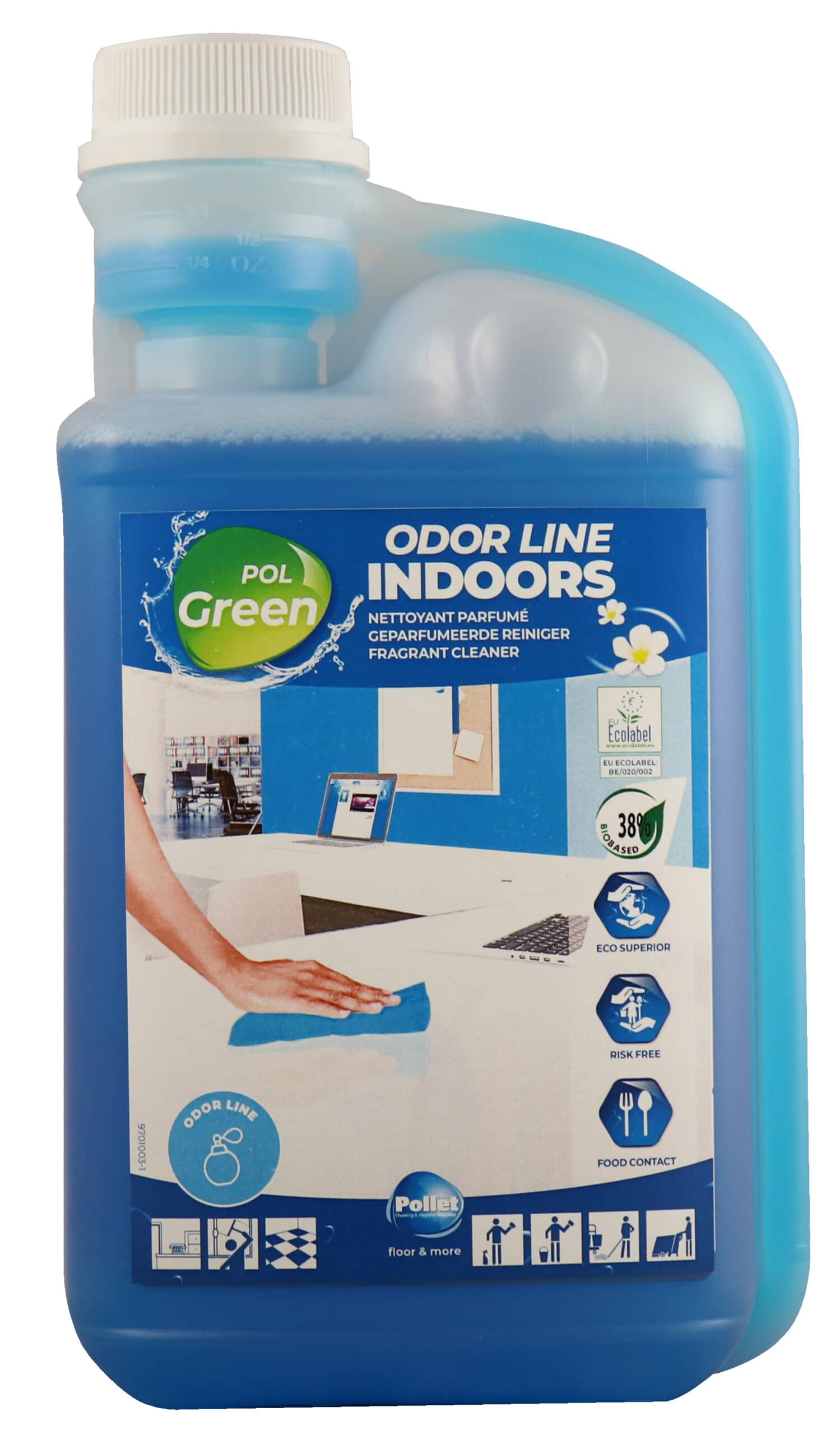 POLGREEN ODOR LINE INDOORS Detergent ecologic parfumat 1L