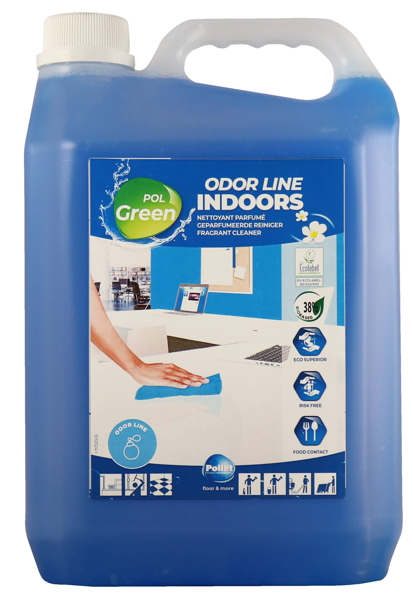 POLGREEN ODOR LINE INDOORS Detergent ecologic parfumat 5L