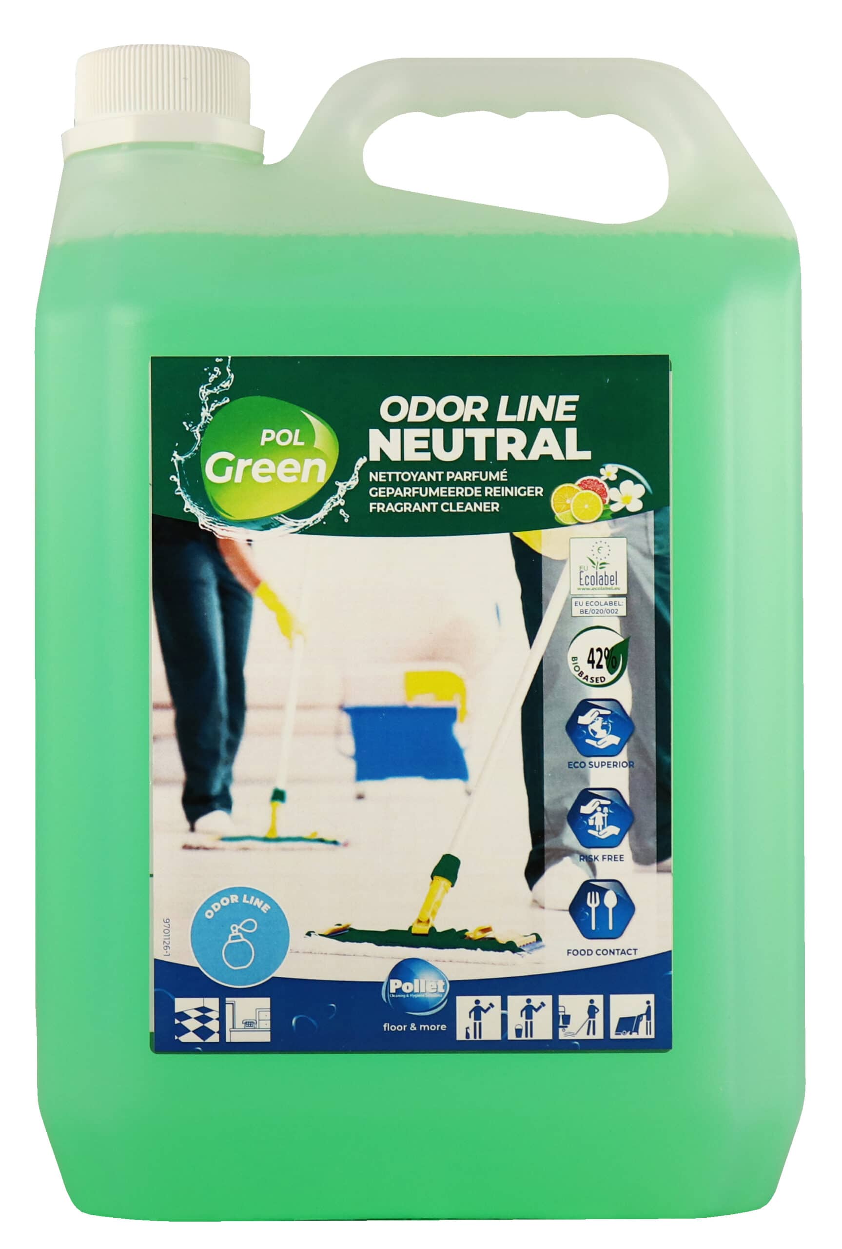 POLGREEN ODOR LINE NEUTRAL Detergent ecologic parfumat 5L