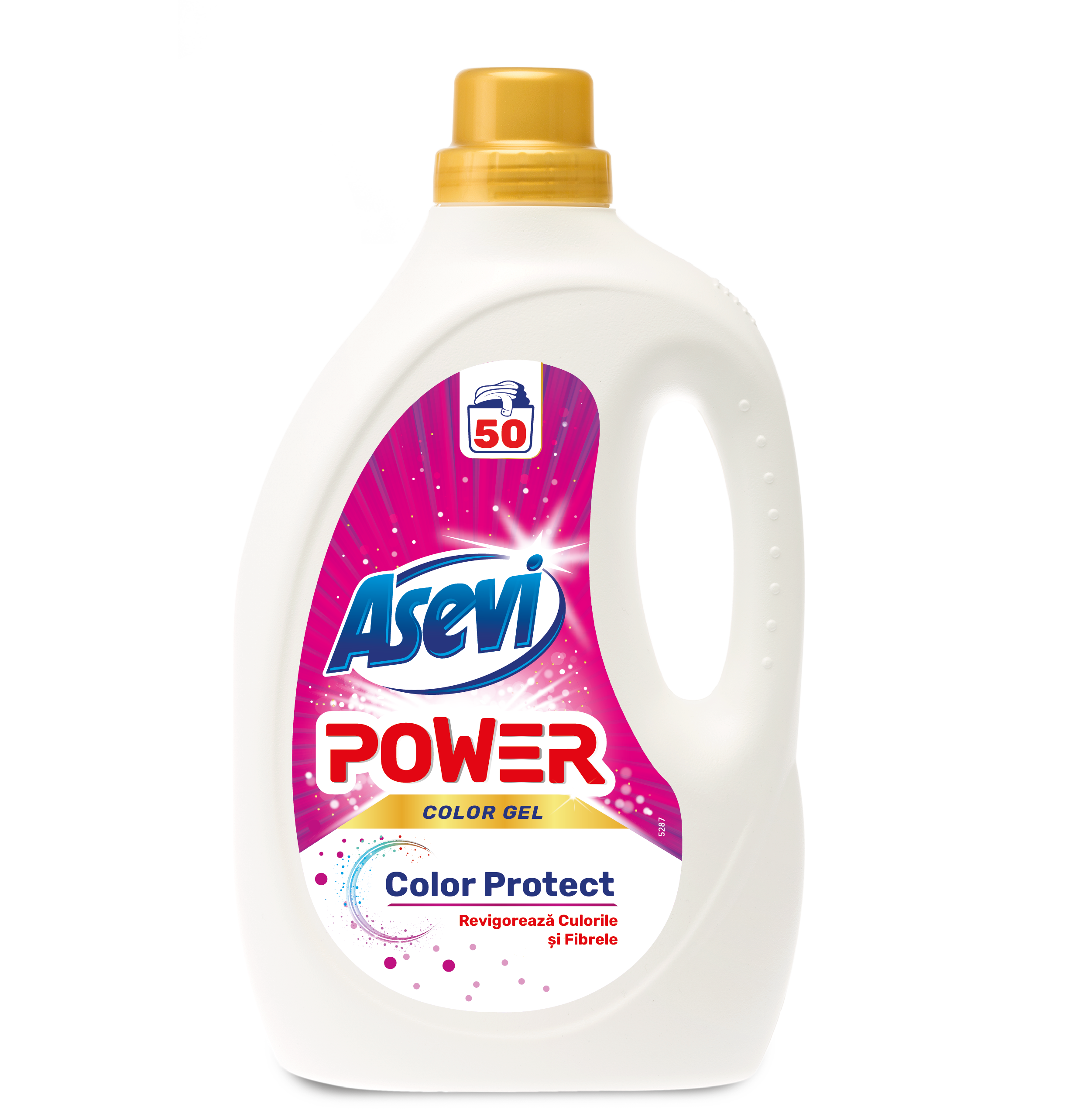 Detergent rufe ASEVI POWER ACTIVE GEL  Color Protect 50 spalari  2.5 L