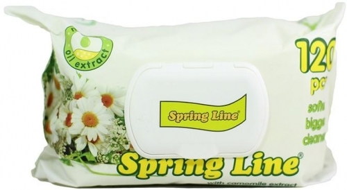 SPRING LINE Servetele Umede 120 buc