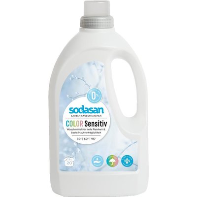 Detergent ecologic lichid pentru rufe albe si colorate sensitiv 1.5L SODASAN