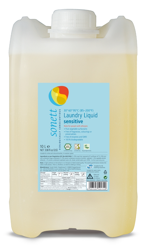 DETERGENT ECOLOGIC LICHID PT. RUFE ALBE SI COLORATE NEUTRU 10L