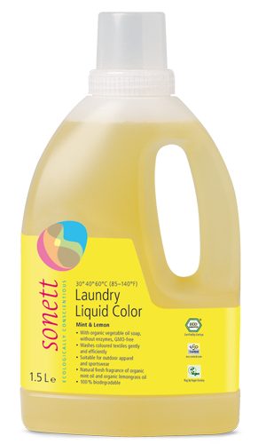 DETERGENT ECOLOGIC LICHID PT. RUFE COLORATE - MENTA SI LAMAIE 1.5L Sonett