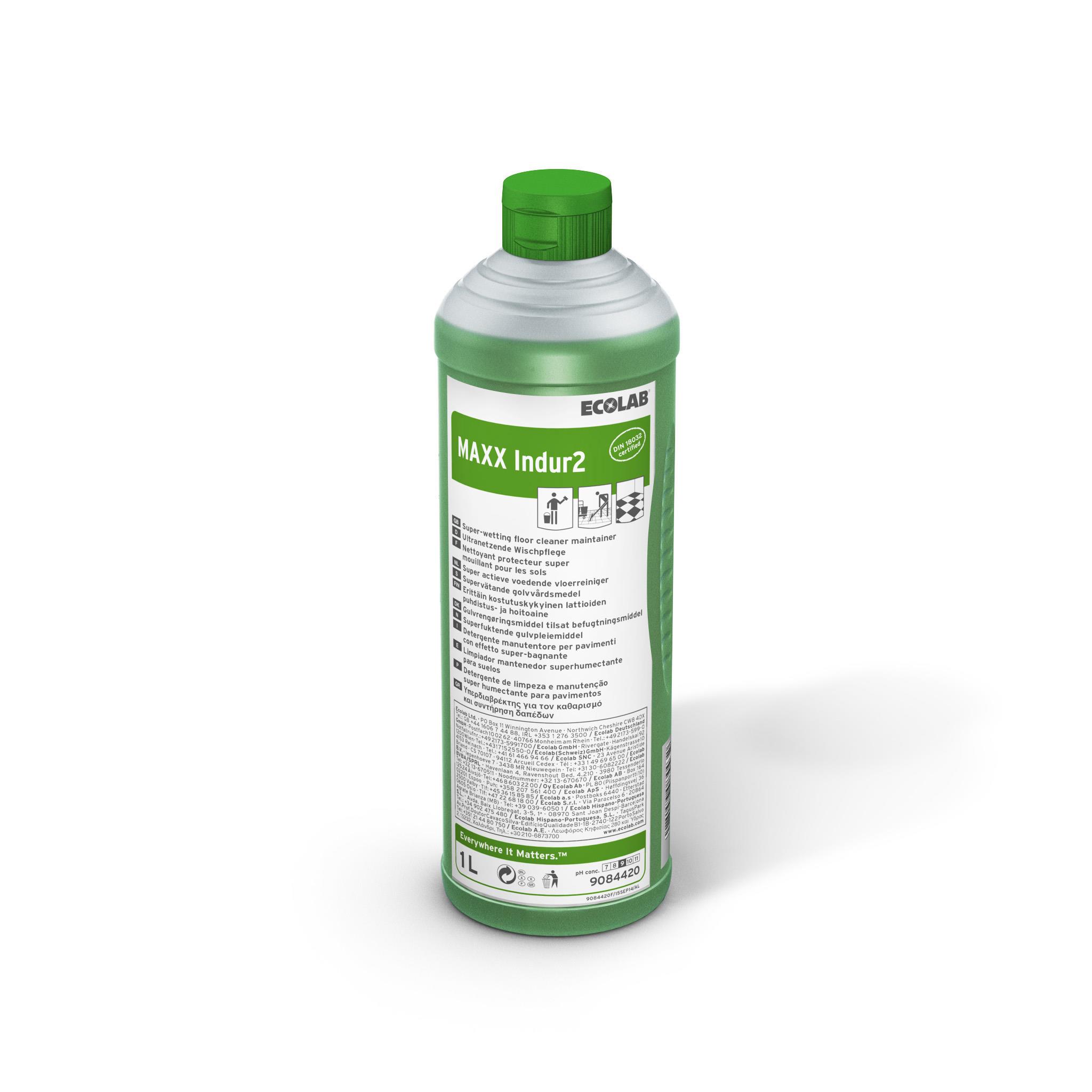 Detergent superumectant Manual pentru curatarea pardoselilor MAXX2 INDUR 1L Ecolab