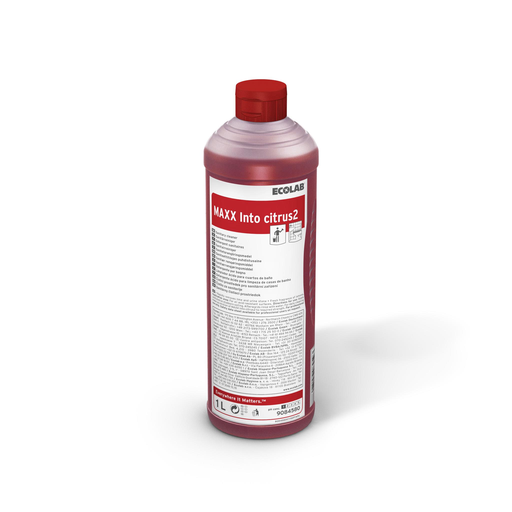 Detergent sanitar cu parfum de citrice MAXX2 INTO CITRUS 1L Ecolab