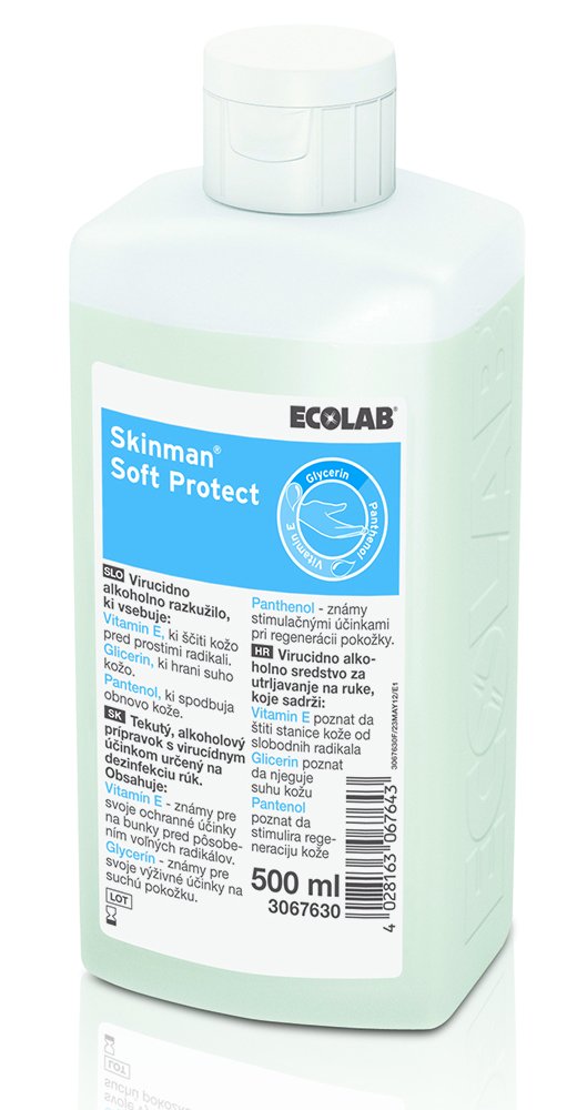 Dezinfectant virucid pentru maini Skinman Soft Protect Ecolab 500 ml-Aviz biocid