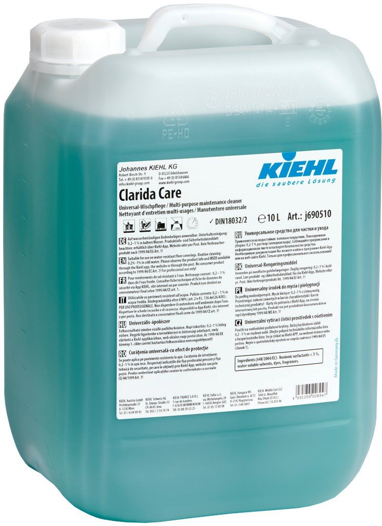 CLARIDA CARE Manual-Detergent de intretinere cu substante de protectie 10L Kiehl