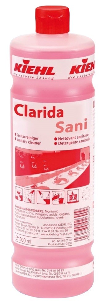 CLARIDA SANITAR-Detergent sanitar cu miros citric pentru depunerile de calcar piatra ureica si sapun 1L Kieh