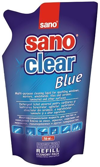 SANO CLEAR BLUE REFILL 750ml detergent geam