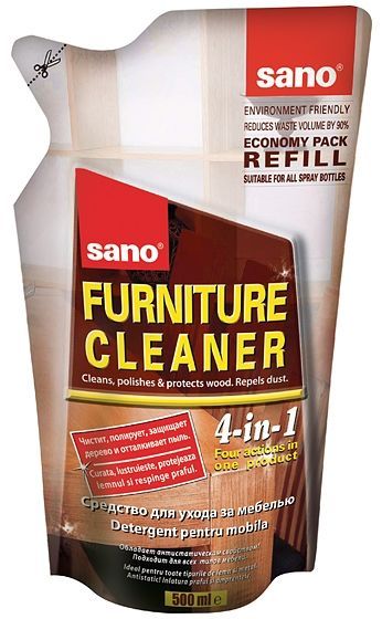 SANO FURNITURE REFILL 500ml detergent mobilier formica si metal